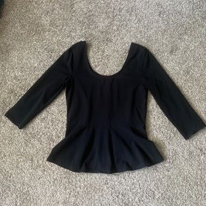 Express Peplum sz L black top